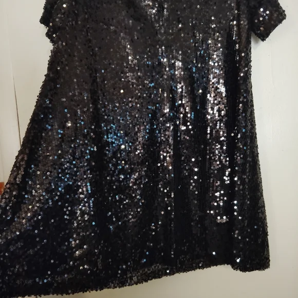 Sugar Lips Black Sequin Mini Dress Size M - Picture 12 of 13